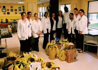 Seton Hall nursing students food bags