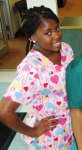 Mizani Drummond completed the patient care technician program at the New Community Workforce Development Center and now works as a patient care assistant in an assisted living facility in Texas.