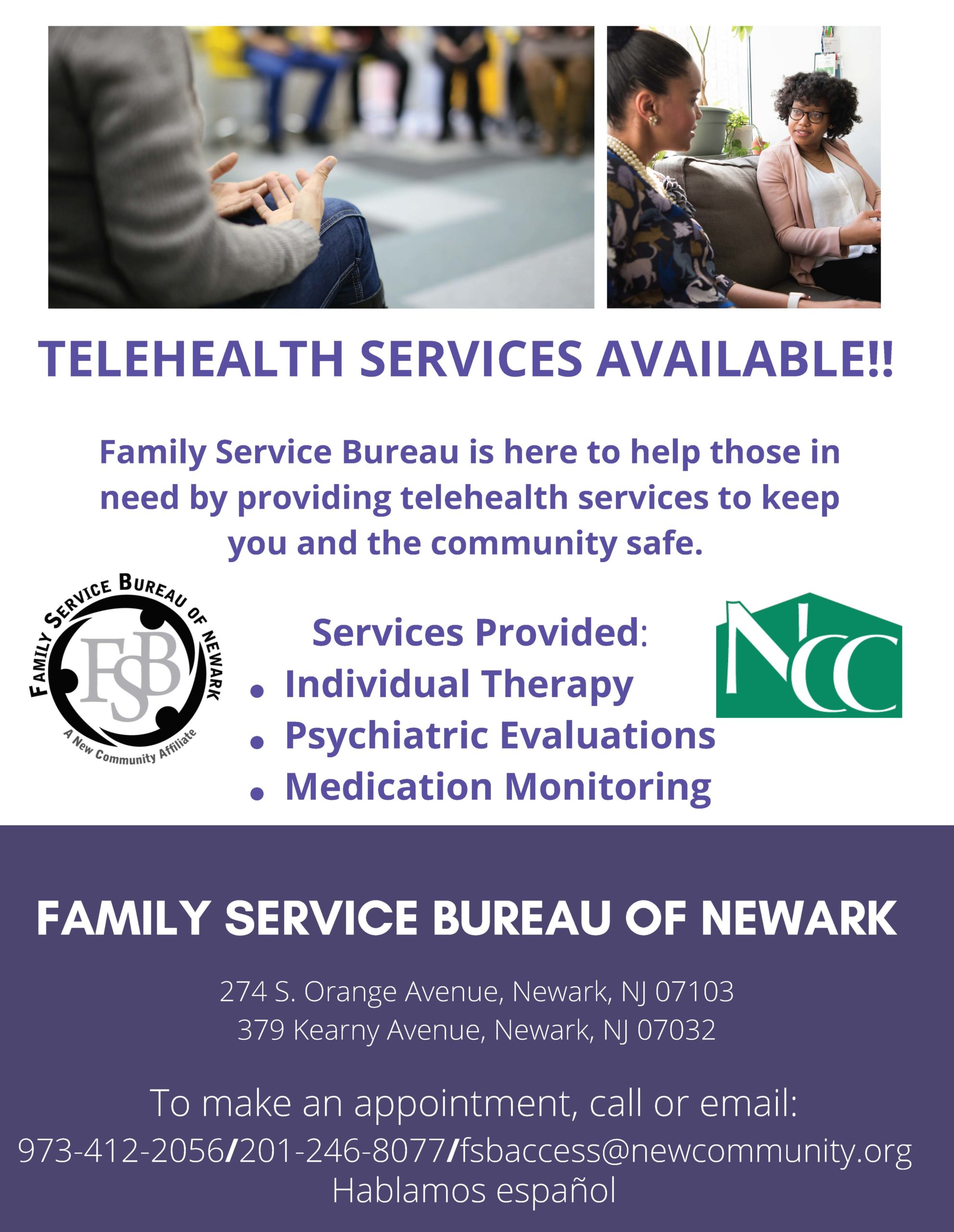 Due to the coronavirus pandemic, telehealth services are being provided. Click here for details.