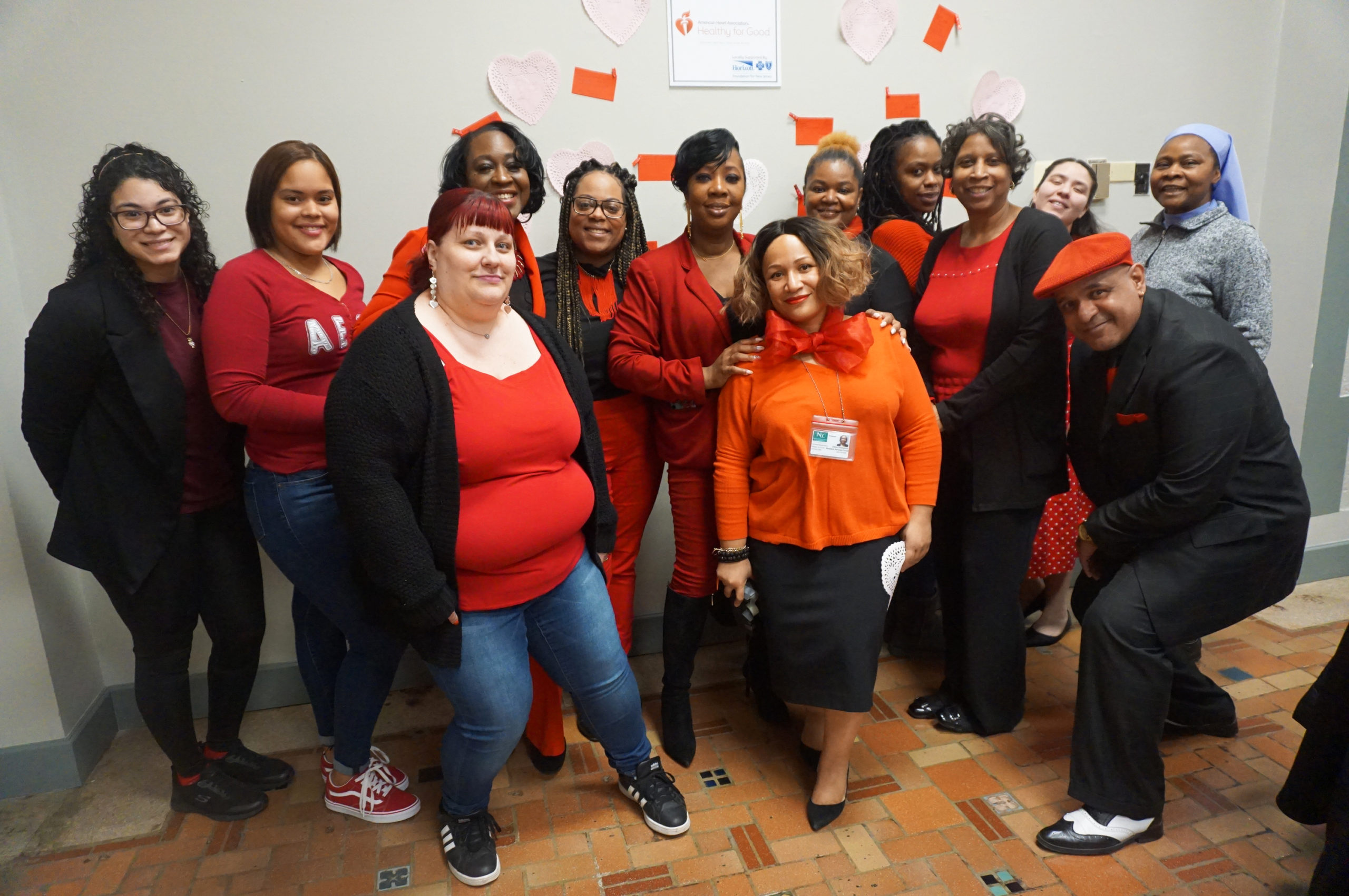 Wear Red Day 2020 Resident Services Staff