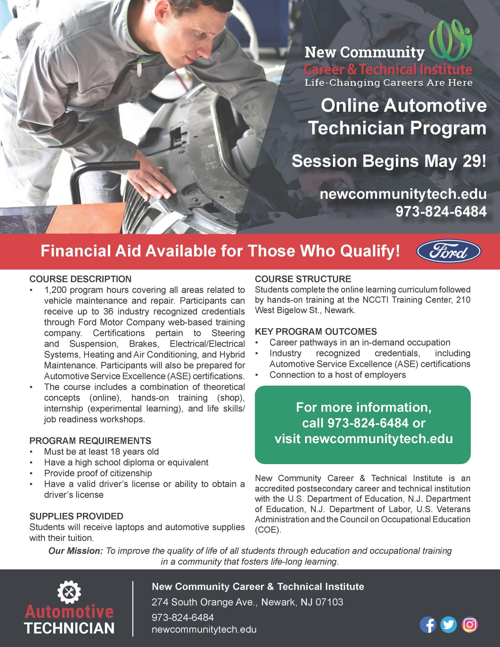 Online Automotive Program Flyer 4-30-2020