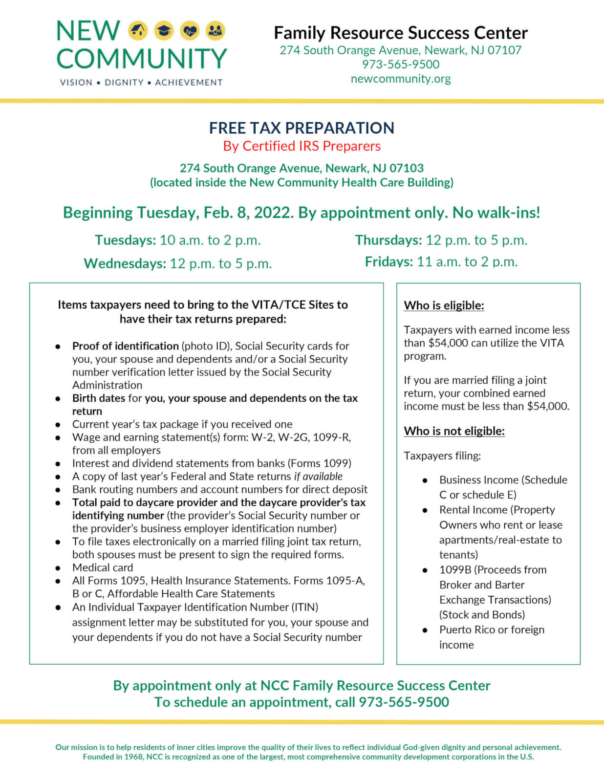 Read more about the article Free Tax Prep (by appointment only)