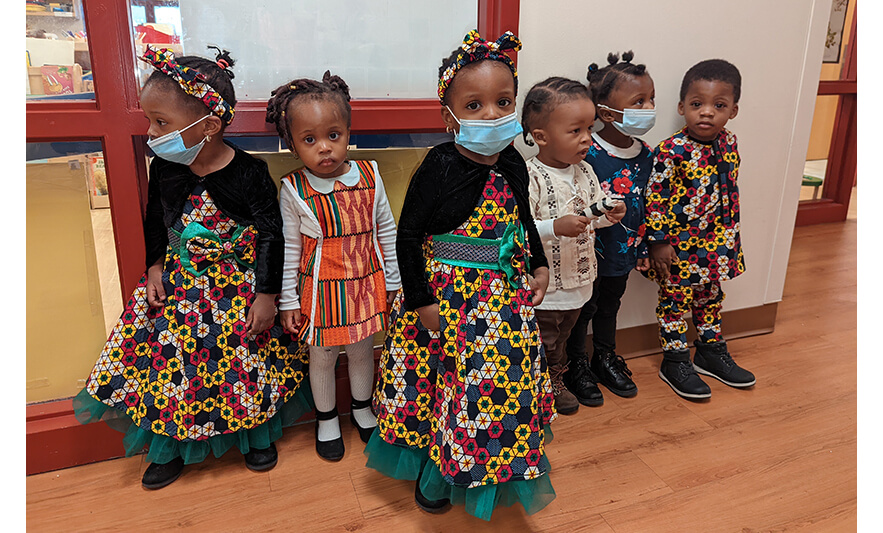 CHELC Black History Month 2022 Children in African dress for web