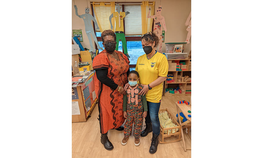 CHELC Black History Month 2022 Two teachers with student for web