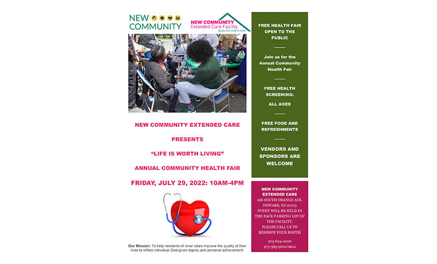 You are currently viewing New Community Extended Care Facility to Host Community Health Fair on July 29