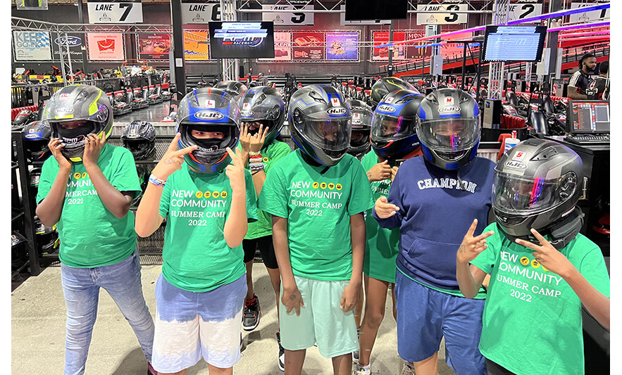 Summer Camp 2022 In racing helmets for web
